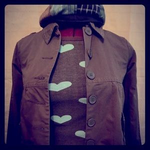 Old Navy Brown Cropped Jacket Fully Lined